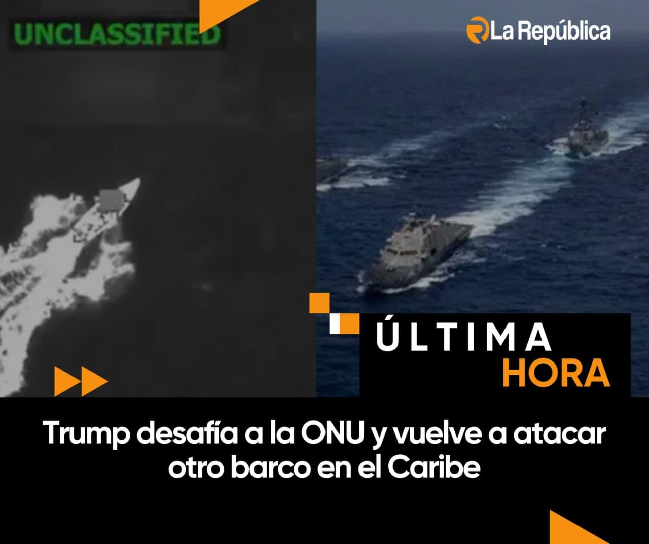 Trump desafía a la ONU y vuelve a atacar otro barco en el Caribe - Cover Image